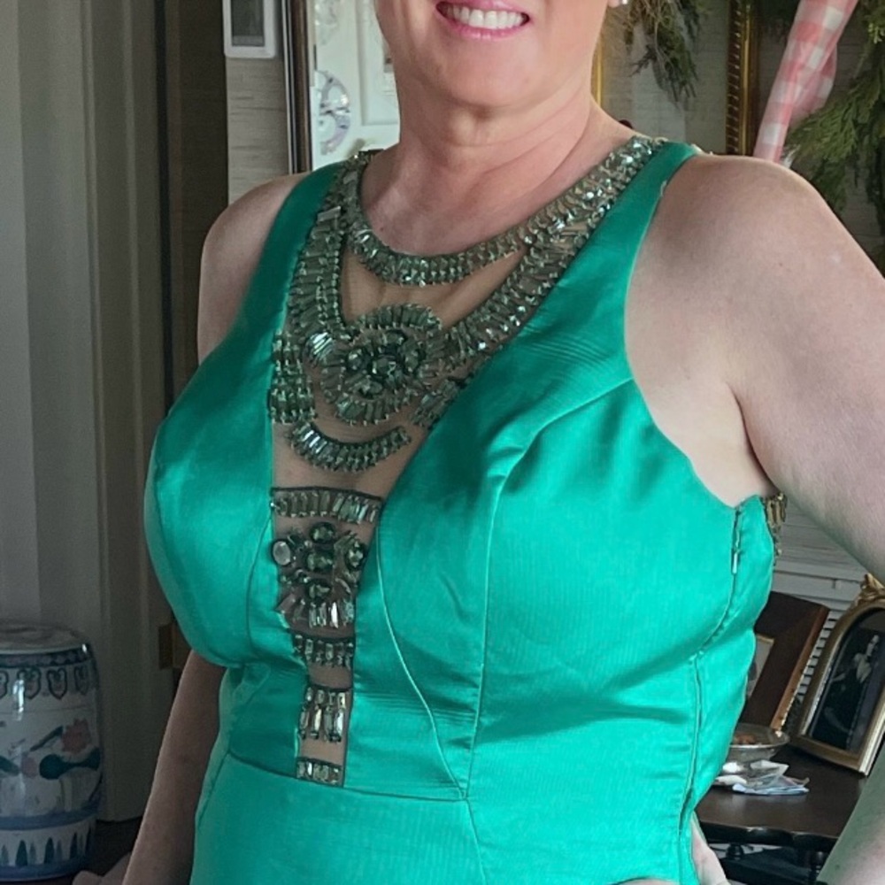 Elegant Green Evening Gown - Picture 5 of 5